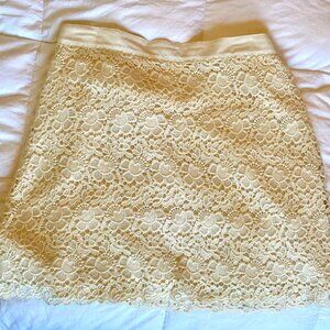 LOFT Eyelet Lace Flounce Skirt